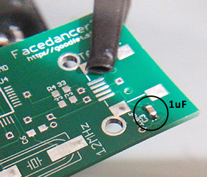 1uF cap placement