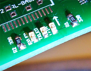 330ohm and led soldered