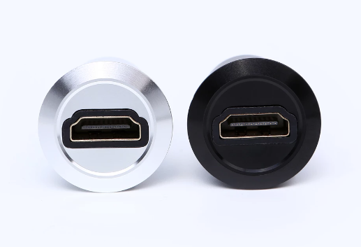 Front view of panel mount HDMI connectors