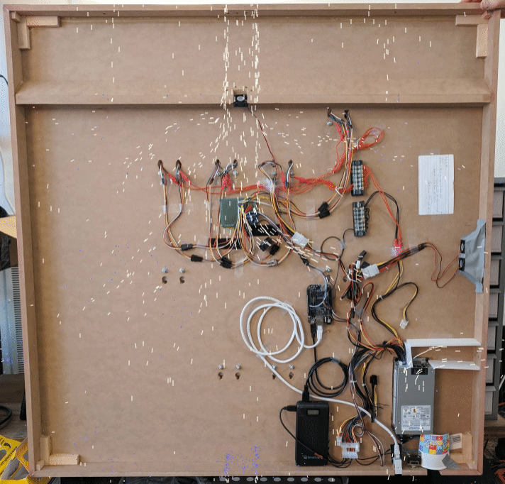 Airflow animation behind the sign on how things are expected to stay cool