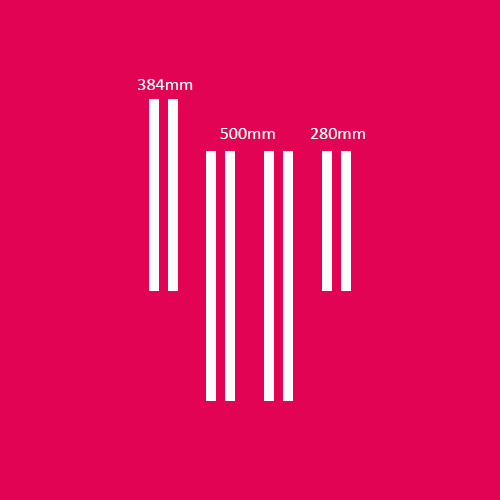 Diagram of the Gitter logo sign dimensions