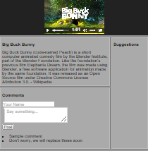 Adding in the comment form so people can write new comments