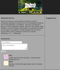 Individual comments on the page, standard layout with an avatar on the left wit the author and comment on the right