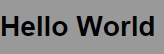 Basic 'Hello World' text on a HTML page